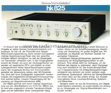 Stereo Preamplifier HK825; Harman Kardon; New (ID = 2400218) Ampl/Mixer