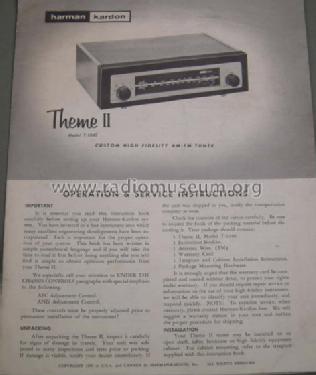 The Theme II T-1040; Harman Kardon; New (ID = 975186) Radio