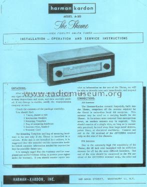 Theme A-300; Harman Kardon; New (ID = 1977757) Radio