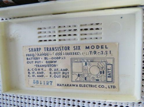 Transistor Six TR-221; Harpers (ID = 2447621) Radio