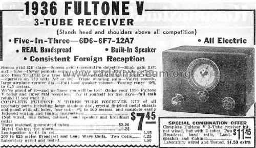 Fultone V ; Harrison Radio Co. (ID = 1733942) Radio