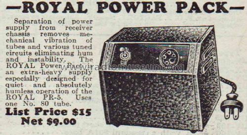 Royal Power Pack; Harrison Radio Co. (ID = 2070943) Fuente-Al