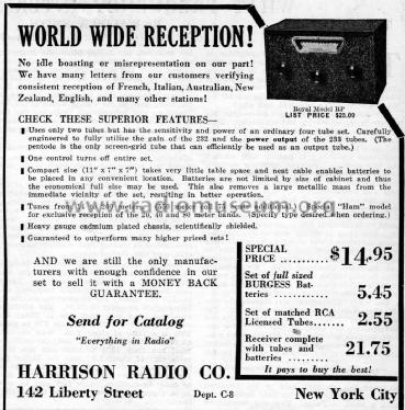 RP ; Harrison Radio Co. (ID = 2077211) Radio