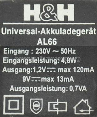 Universal- Akku-Ladegerät AL66; Hartig & Helling, H& (ID = 2443871) Power-S