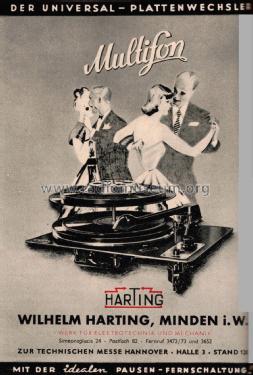 Multifon ; Harting, Wilhelm; (ID = 2650491) R-Player
