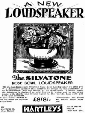 Silvatone Rose Bowl Loudspeaker ; Silvatone Brand, (ID = 1833969) Speaker-P