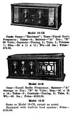 Hartman Model 10-B; Hartman Electrical (ID = 1967748) Radio