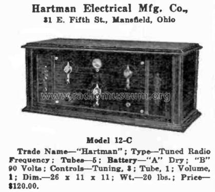 Hartman 12-C; Hartman Electrical (ID = 1966275) Radio