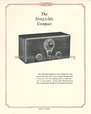 Single-Six Compact ; Hartman Electrical (ID = 2368785) Radio