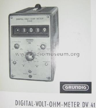 Digital-Volt-Ohm-Meter DV41; Hartmann & Braun AG; (ID = 2653903) Equipment