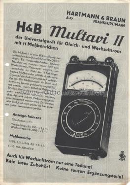 Multavi II ; Hartmann & Braun AG; (ID = 1932364) Equipment