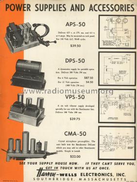 Crystal Microphone Preamplifier CMA-50; Harvey Radio Labs., (ID = 3131052) Ampl/Mixer
