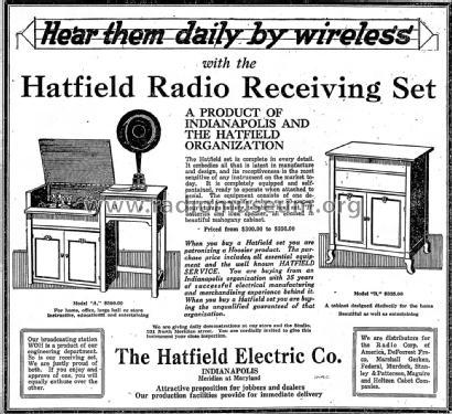 Hatfield Model B; Hatfield Electric (ID = 1935643) Radio