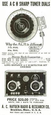 A.C.H. Detector Set ; Hayden, A. C. Radio (ID = 2221667) Bausatz