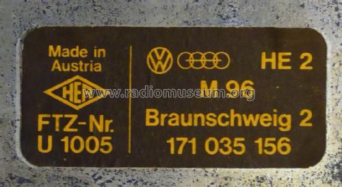 Braunschweig 2 VW 171 035 156 - M96 - HE2; HEA; Wien (ID = 2666428) Car Radio