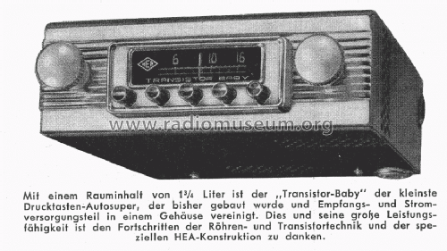 Transistor-Baby ; HEA; Wien (ID = 110082) Car Radio