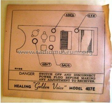 Compatible 407E; Healing, A.G., Ltd.; (ID = 1419689) Radio