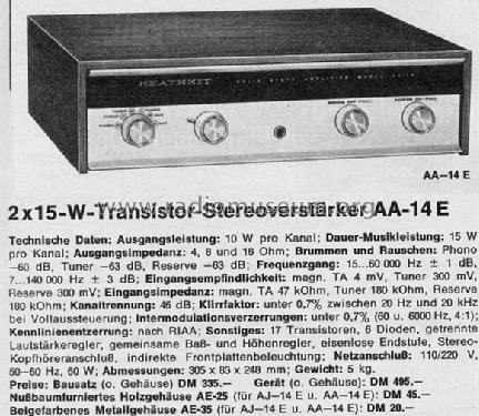 AA-14E; Heathkit Brand, (ID = 296667) Ampl/Mixer