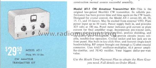 Amateur-Transmitter AT-1; Heathkit Brand, (ID = 2927397) Amateur-T