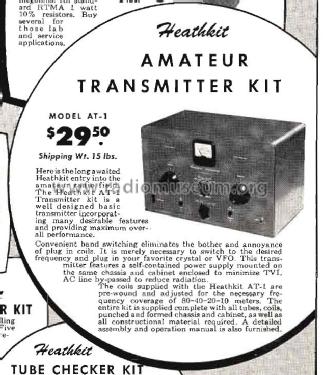 Amateur-Transmitter AT-1; Heathkit Brand, (ID = 2927398) Amateur-T