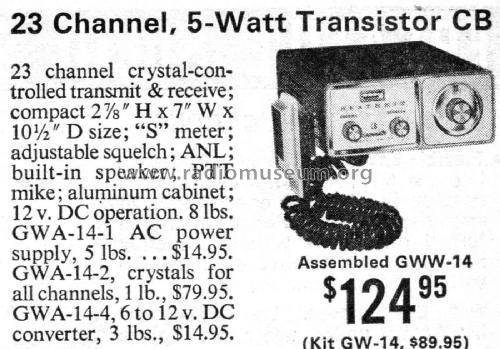 Citizen Band Transceiver GW-14 - GWW-14; Heathkit Brand, (ID = 2078578) Ciudadana