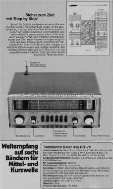 General Coverage Receiver GR-78; Heathkit Brand, (ID = 1004757) Amateur-R