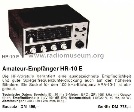 HR-10E; Heathkit Brand, (ID = 779690) Amateur-R