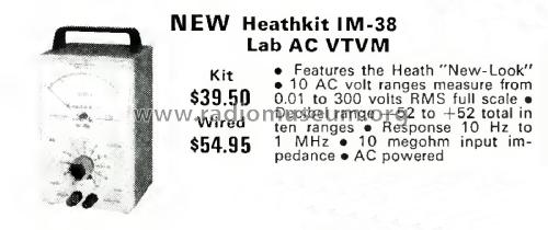 IM-38; Heathkit Brand, (ID = 1816961) Equipment