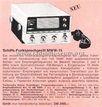 Marine Radiotelephone MWW-15; Heathkit Brand, (ID = 791019) Commercial TRX