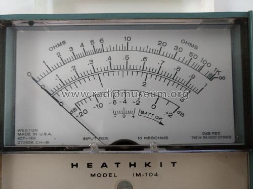 Multimeter IM-104; Heathkit Brand, (ID = 2167946) Ausrüstung