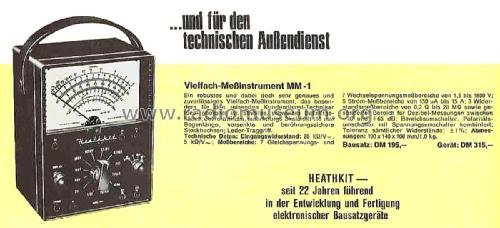 Multimeter MM-1; Heathkit Brand, (ID = 2222719) Equipment