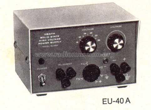 Regulated Power Supply EU-40A; Heathkit Brand, (ID = 816139) Equipment