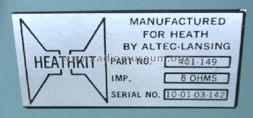 Speaker AS-101; Heathkit Brand, (ID = 1204221) Lautspr.-K