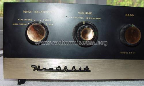 Stereo-Amplifier SA-2; Heathkit Brand, (ID = 692593) Ampl/Mixer