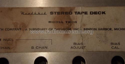 Stereo Tape Deck TR-1D; Heathkit Brand, (ID = 1841166) Ton-Bild