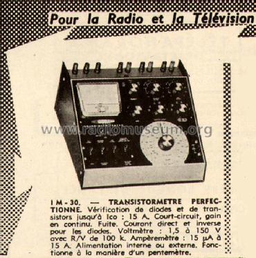Transistor Tester IM-30; Heathkit Brand, (ID = 576751) Equipment