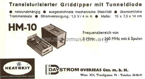 Tunnel-Dipper HM-10-A; Heathkit Brand, (ID = 732905) Equipment