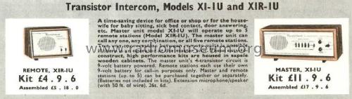 Transistor Intercom ; Heathkit UK by (ID = 1637586) Diverses