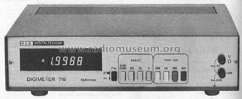 Digimeter 'Digital Multimeter' 718; HEB Rudolf Herzog (ID = 459352) Equipment