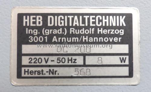 Digicount 200 DC200; HEB Rudolf Herzog (ID = 2131157) Equipment