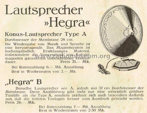 Konus-Lautsprecher Form A ; Hegra, Hekra, Marke, (ID = 1965247) Speaker-P