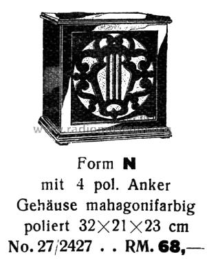 Gehäuselautsprecher Form N; Hegra, Hekra, Marke, (ID = 1887234) Lautspr.-K