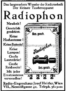 Radiophon ; Heitler, Josef, (ID = 1979855) Cristallo