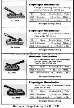 Antennen-Blitzschutzschalter 10020 FI ; Heliogen, Hermann (ID = 1587685) mod-past25