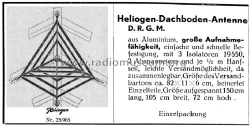 Dachbodenantenne 25965; Heliogen, Hermann (ID = 1609719) Antenna