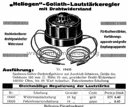 Goliath 19400; Heliogen, Hermann (ID = 745577) mod-past25