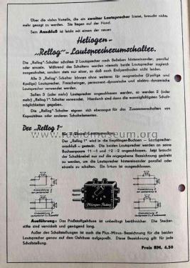 Lautsprecher-Umschalter Rellog 1 11270; Heliogen, Hermann (ID = 3014969) mod-past25