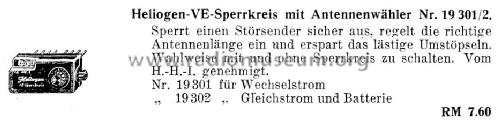 Sperrkreis und Antennenumschalter 19302; Heliogen, Hermann (ID = 1306699) mod-past25