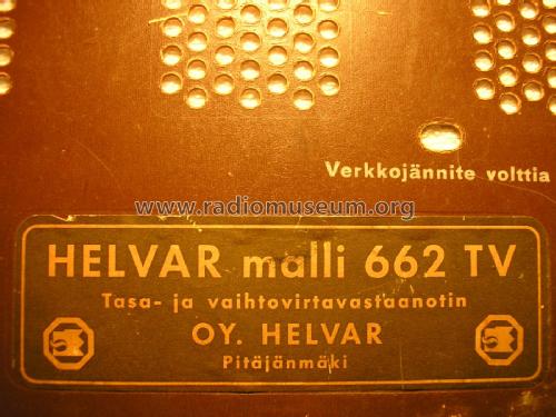 662 TV; Oy Helvar; Helsinki (ID = 2058719) Radio