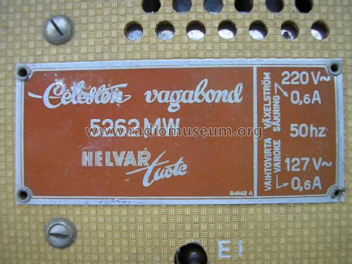 Celeston vagabond 5262MW; Oy Helvar; Helsinki (ID = 1953373) Radio